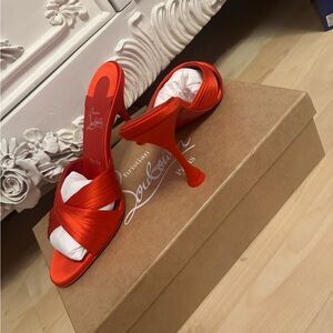 Christian Louboutin Women's Red Satin Heels
